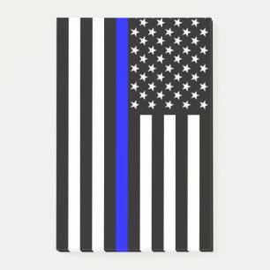 Dünner Blue Line-Flagge-Grafik-Dekor Post-it Klebezettel