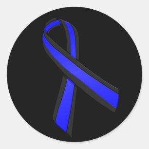 Dünner Blue Lineerinnerungsband-Aufkleber Runder Aufkleber