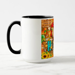Dünner Dankbarer Becher Sublimation - Erntedankfes Tasse
