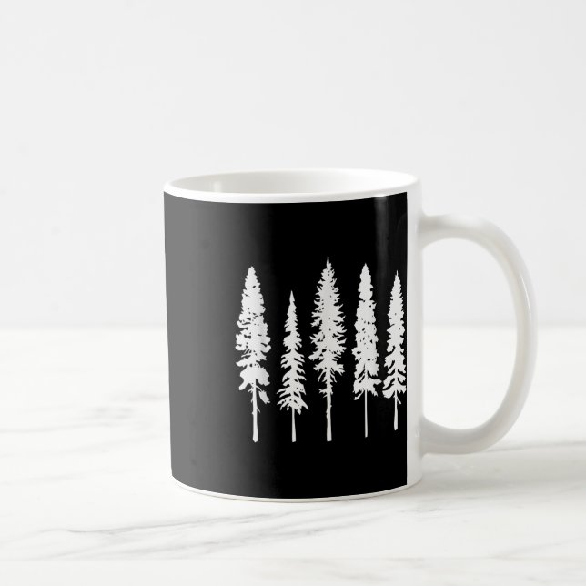 Dünner Kiefernbaum Naturen Wanderwald Abenteuer D Kaffeetasse (Rechts)