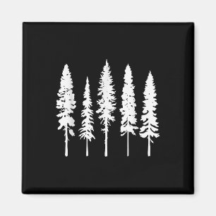 Dünner Kiefernbaum Naturen Wanderwald Abenteuer D Magnet