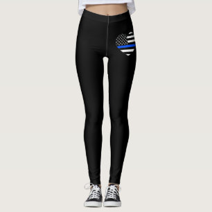 Dünner Leggings der blauen Linien-Herz-Frauen