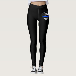 Dünner Leggings der blauen Linien-Herz-Frauen