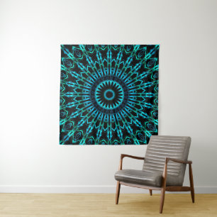 Dünner Spiegelglas-Mandala 2 Wandteppich