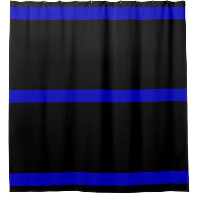 Dünnes Blue Line Duschvorhang (Vorderseite)