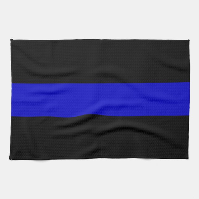 Dünnes Blue Line Geschirrtuch (Horizontal)