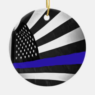 Dünnes Blue Line Keramikornament