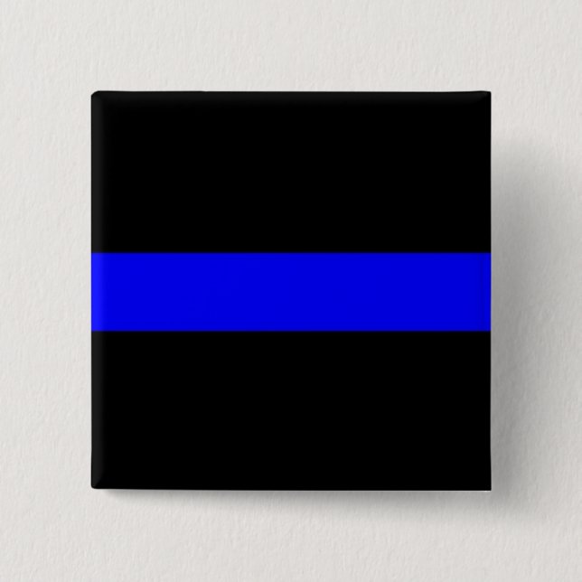 Dünnes Blue Line knöpfen Button (Vorderseite)