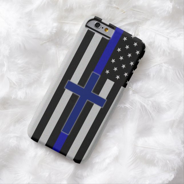 Dünnes Blue Line kreuzen - blauen QueriPhone 6 Case-Mate iPhone Hülle (Beispiel)