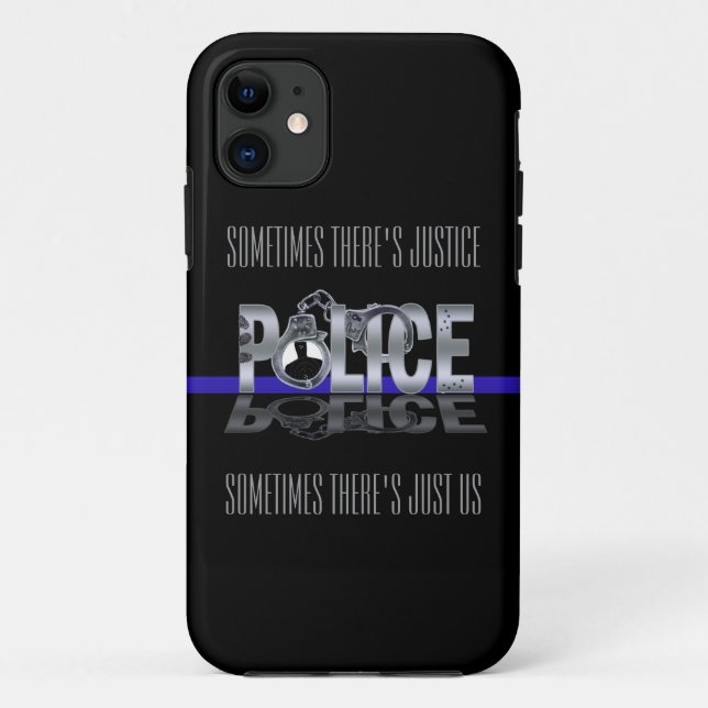 Dünnes Blue Line: POLIZEI iPhone 5 Fall Case-Mate iPhone Hülle (Rückseite)