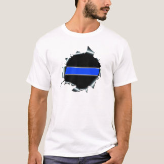Dünnes Blue Line T-Shirt