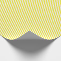 Dünnes Gelbes und Weiß Stripes Packpapier