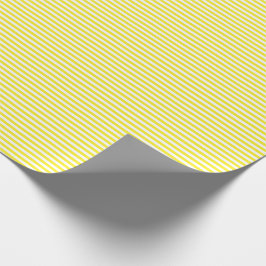 Dünnes Gelbes und Weiß Stripes Packpapier