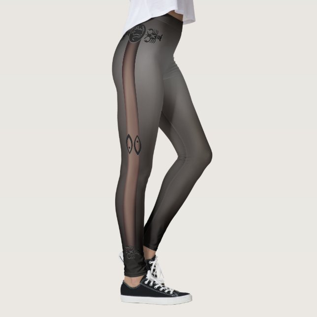 Dünnes Haut-Schwarzes Leggings (Rechts)