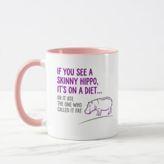 Dünnes Nilpferd Lustiger Spruch | Sarkastischer Ti Tasse