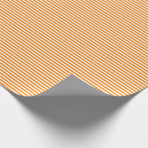 Dünnes Orange und Weiß Stripes Packpapier