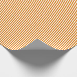 Dünnes Orange und Weiß Stripes Packpapier