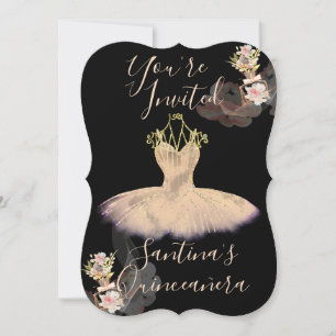 Dünnes Roségold-Ballerina-Kleid Blumenparfüm Einladung