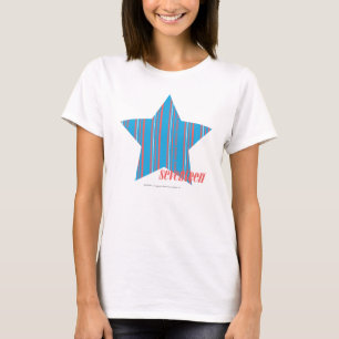 Dünnes Streifen-Aqua 2 T-Shirt