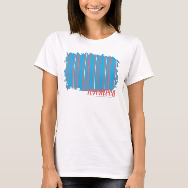 Dünnes Streifen-Aqua 4 T-Shirt (Vorderseite)