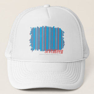 Dünnes Streifen-Aqua 4 Truckerkappe