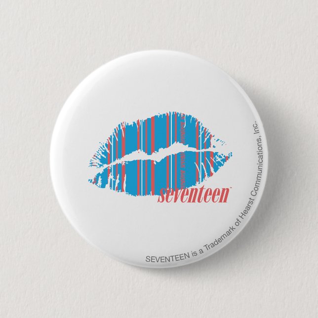 Dünnes Streifen-Aqua Button (Vorderseite)