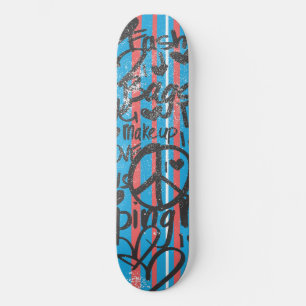 Dünnes Streifen-Aqua Skateboard