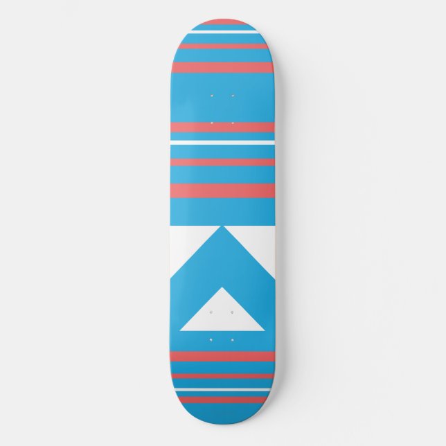 Dünnes Streifen-Aqua Skateboard (Vorderseite)