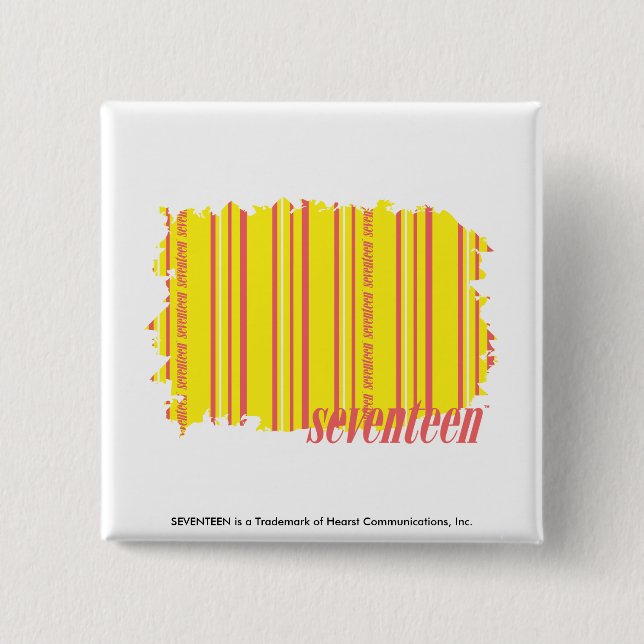 Dünnes Streifen-Gelb 2 Button (Vorderseite)