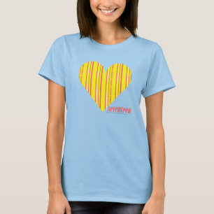 Dünnes Streifen-Gelb 3 T-Shirt