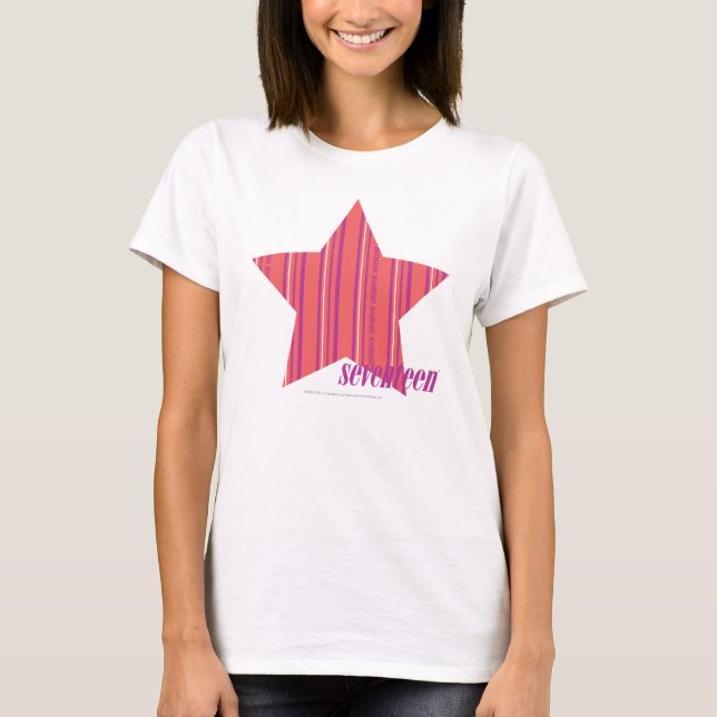 Dünnes Streifen-Rosa 4 T-Shirt (Vorderseite)