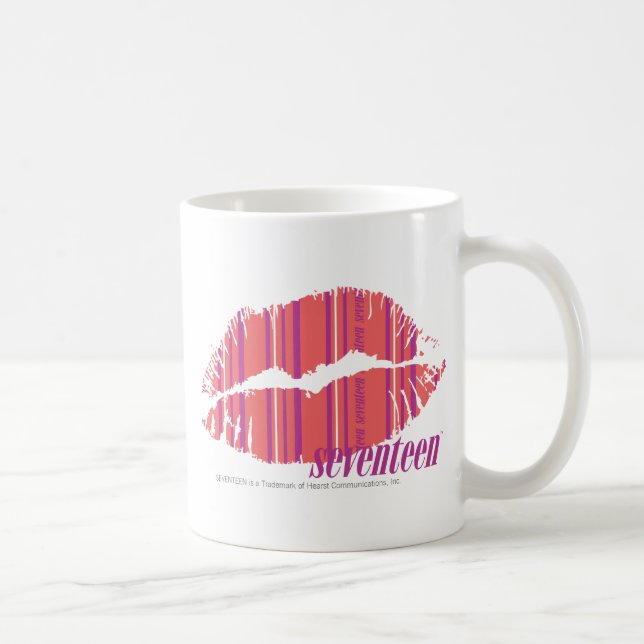 Dünnes Streifen-Rosa Kaffeetasse (Rechts)
