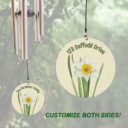Dünngelbe Blume Personalisiert Windspiel
