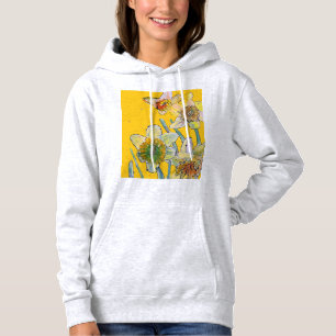 Dünngelbe Daffodien Blumenkohl Aquarell Blume Hoodie