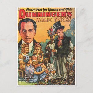 DUNNINGER PULP MAGAZINE COVER POSTKARTE