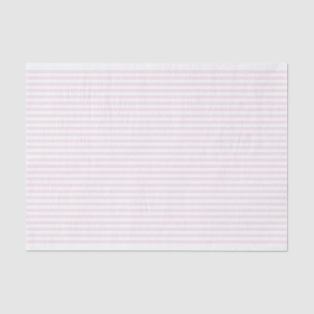 Dünnrosa und weiße Streifen - Papiergewebe Seidenpapier (Vorderseite)