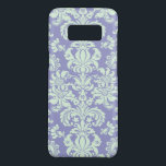 Dünnschicht-grüne und Lavendel-Damasken Case-Mate Samsung Galaxy S8 Hülle<br><div class="desc">Elegante,  helle Minze grün und lavendelblau Vintage Blumendamasken. Wandelbare Lavendelhintergrundfarbe.</div>
