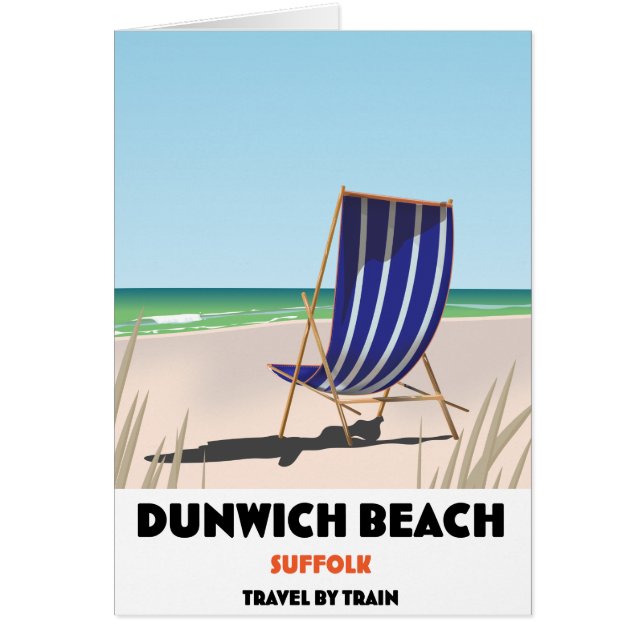 Dunwch Beach Suffolk Vintages Zugposter (Vorne)
