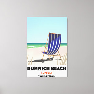 Dunwch Beach Suffolk Vintages Zugposter Leinwanddruck