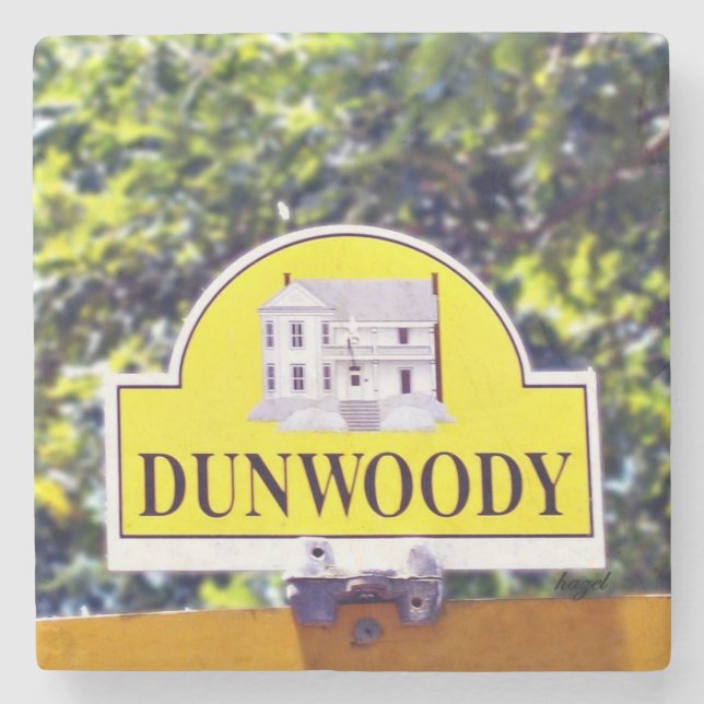 Dunwoody, Atlanta, Georgia, Marmor-Untersetzer Steinuntersetzer (Vorderseite)