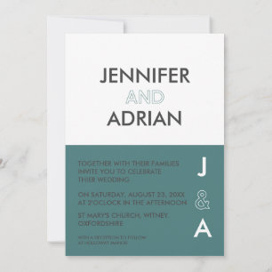 Duo Color Editable Modern Minimalist Invitation