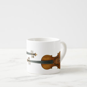 Duo de violon de Stradivari reproduit sur la tasse