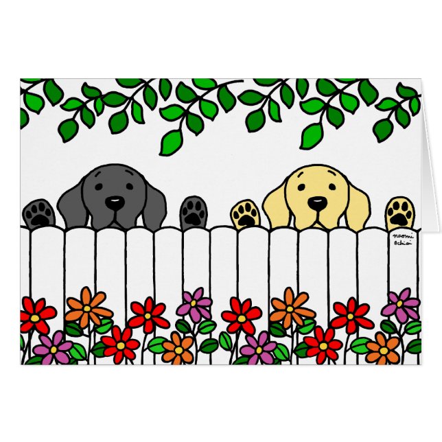 Duo du Labrador qui vous regarde (Devant horizontal)