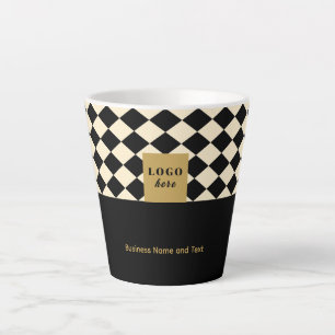 Duo Schwarz-Elfenbein-Creme - Firmenlogo Milchtasse