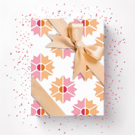 Duo Starburst in Pink and Orange Geschenkpapier