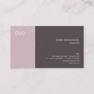 Duo-Taupe u. Rosa Visitenkarte