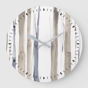Duo-Ton-Bäume II Große Wanduhr
