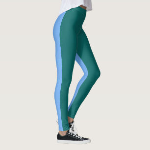 Duo Tone Grün und Blau Leggings