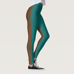 Duo Tone Leggings Brown et Turquoises