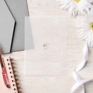 Duogram-Vellum-Overlay für Hochzeitseinladungen